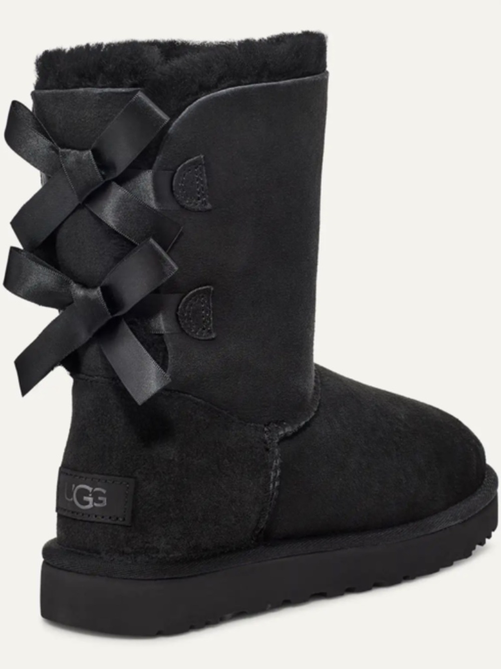 UGG Black Bailey Bow II Boot for Women